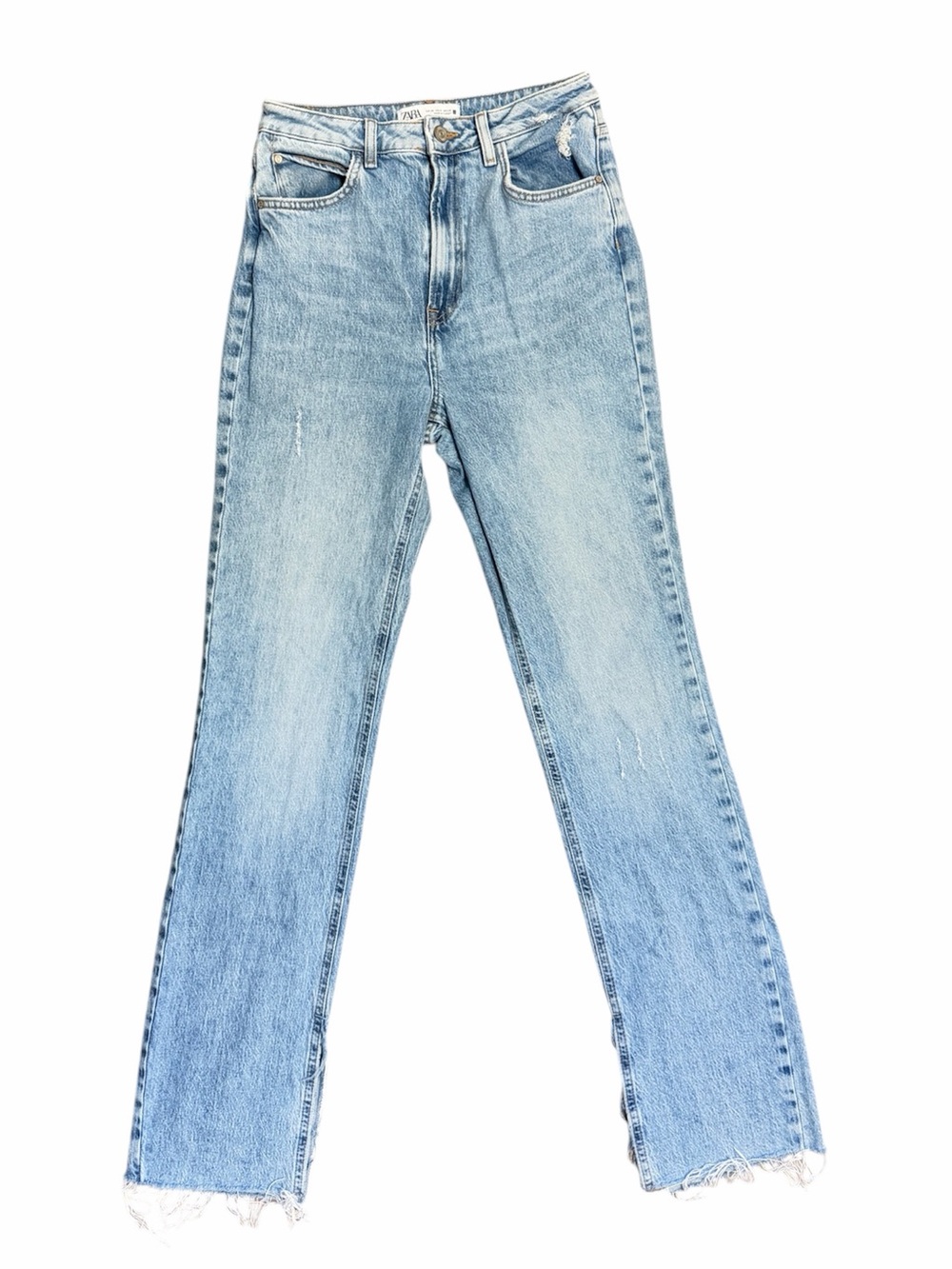 Zara High Waisted Light Blue Denim Jeans